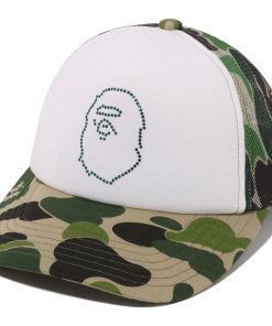 ABC CAMO CRYSTAL STONE MESH CAP LADIES