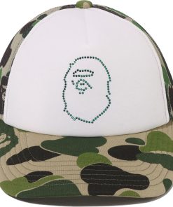 ABC CAMO CRYSTAL STONE MESH CAP LADIES