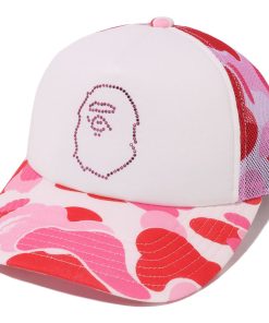 ABC CAMO CRYSTAL STONE MESH CAP LADIES