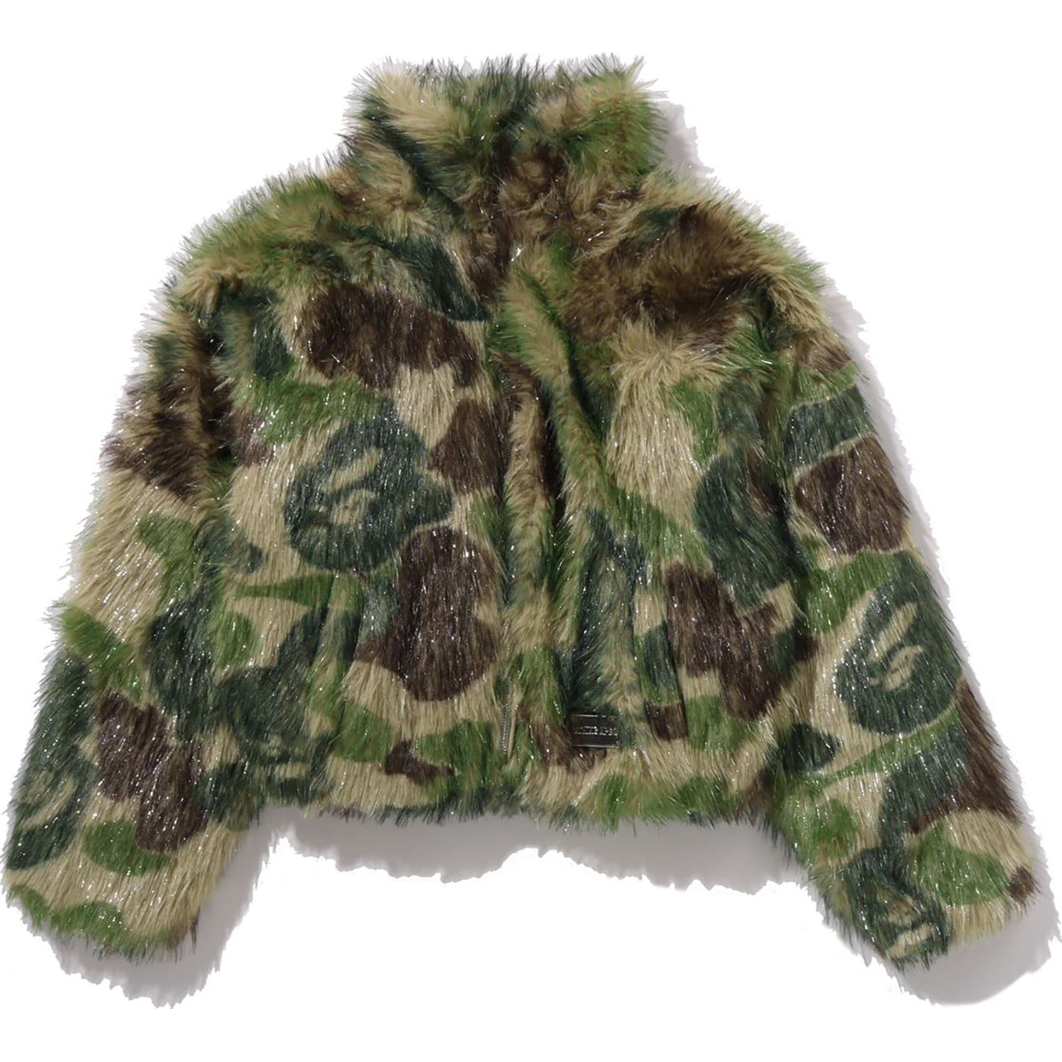 ABC CAMO ONE POINT METALLIC LONG FUR JACQUARD DOWN
