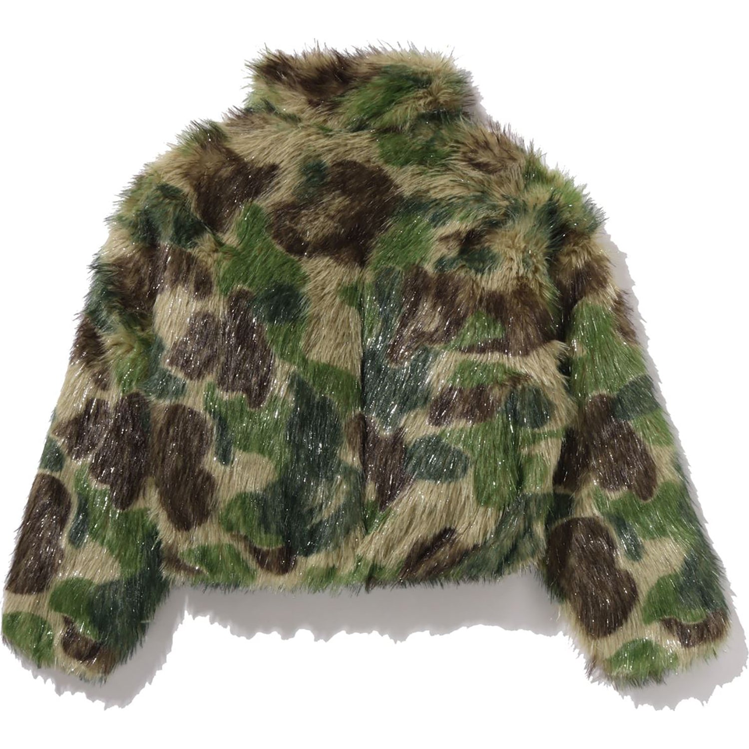 ABC CAMO ONE POINT METALLIC LONG FUR JACQUARD DOWN
