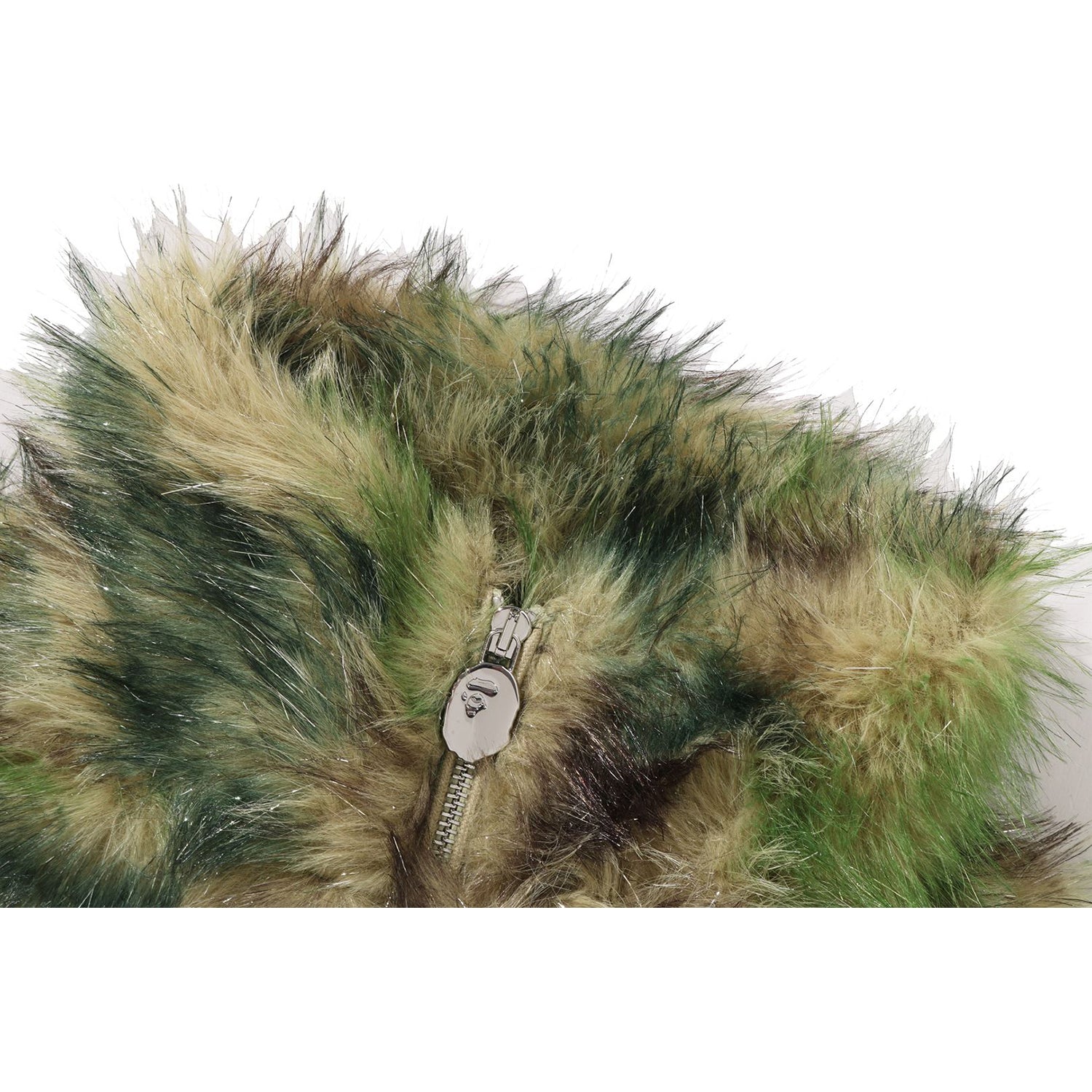 ABC CAMO ONE POINT METALLIC LONG FUR JACQUARD DOWN