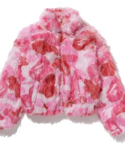 ABC CAMO ONE POINT METALLIC LONG FUR JACQUARD DOWN