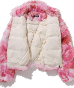 ABC CAMO ONE POINT METALLIC LONG FUR JACQUARD DOWN