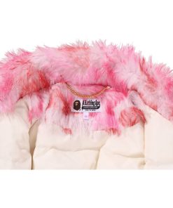 ABC CAMO ONE POINT METALLIC LONG FUR JACQUARD DOWN