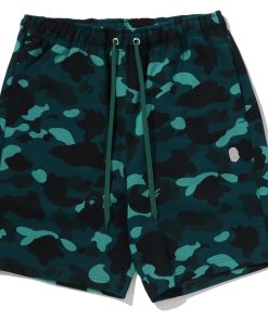 COLOR CAMO METAL APE HEAD RELAXED FIT SWEAT SHORTS