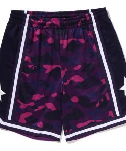COLOR CAMO MESH RELAXED FIT SHORTS MENS