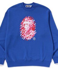 ABC CAMO APE HEAD RELAXED FIT CREWNECK SWEATSHIRT 