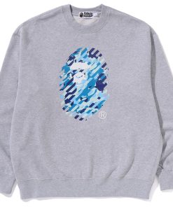 ABC CAMO APE HEAD RELAXED FIT CREWNECK SWEATSHIRT 