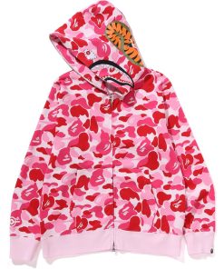 ABC CAMO CRYSTAL STONE SHARK FULL ZIP HOODIE MENS