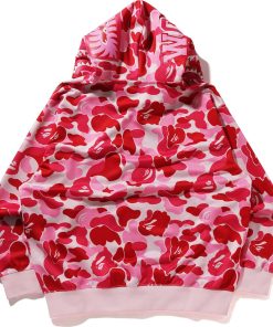 ABC CAMO POLYESTER RELAXED FIT SHARK FULL ZIP HOOD
