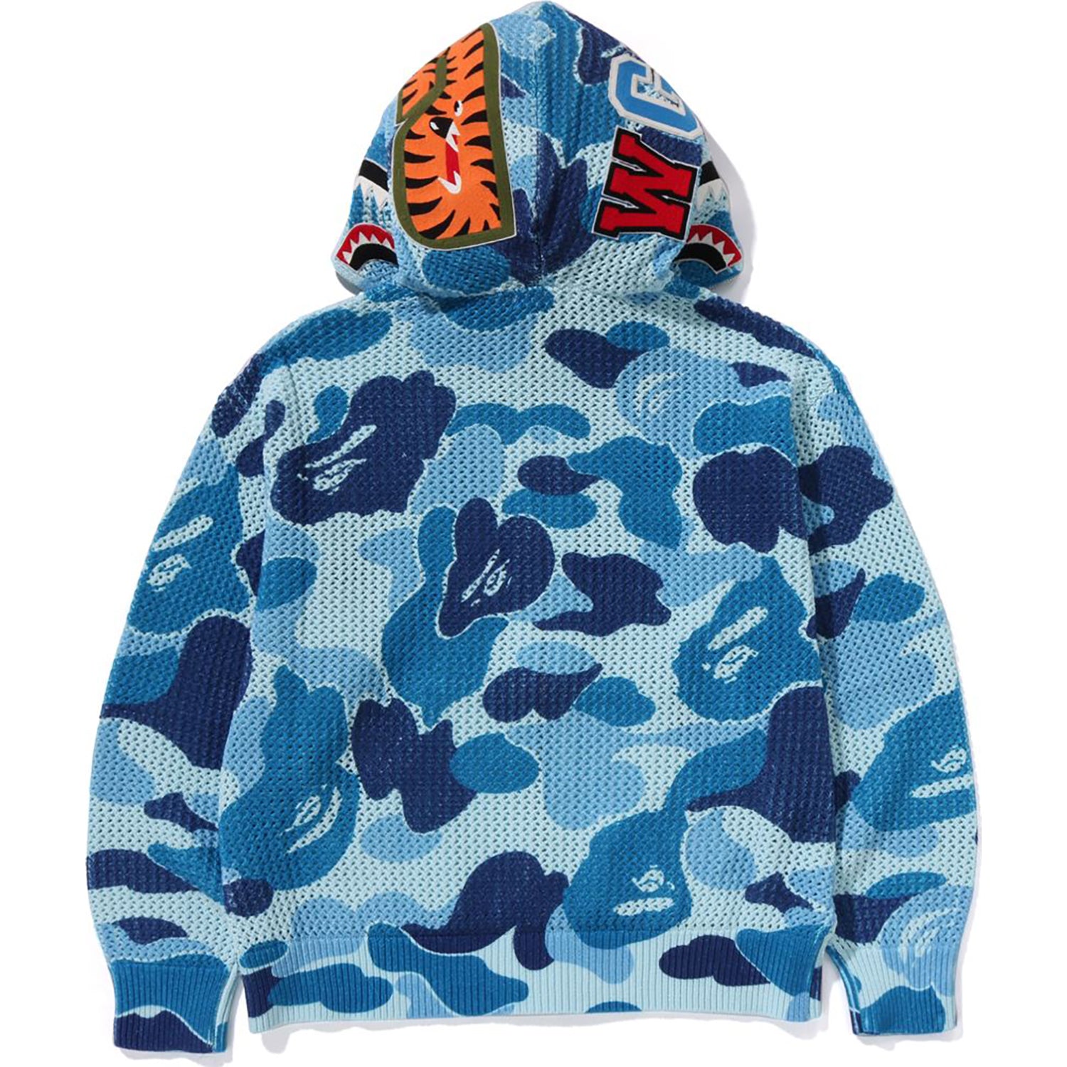 ABC CAMO CROCHET RELAXED FIT SHARK FULL ZIP HOODIE