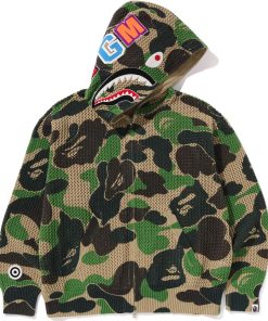 ABC CAMO CROCHET RELAXED FIT SHARK FULL ZIP HOODIE