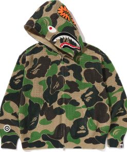 ABC CAMO CROCHET RELAXED FIT SHARK FULL ZIP HOODIE