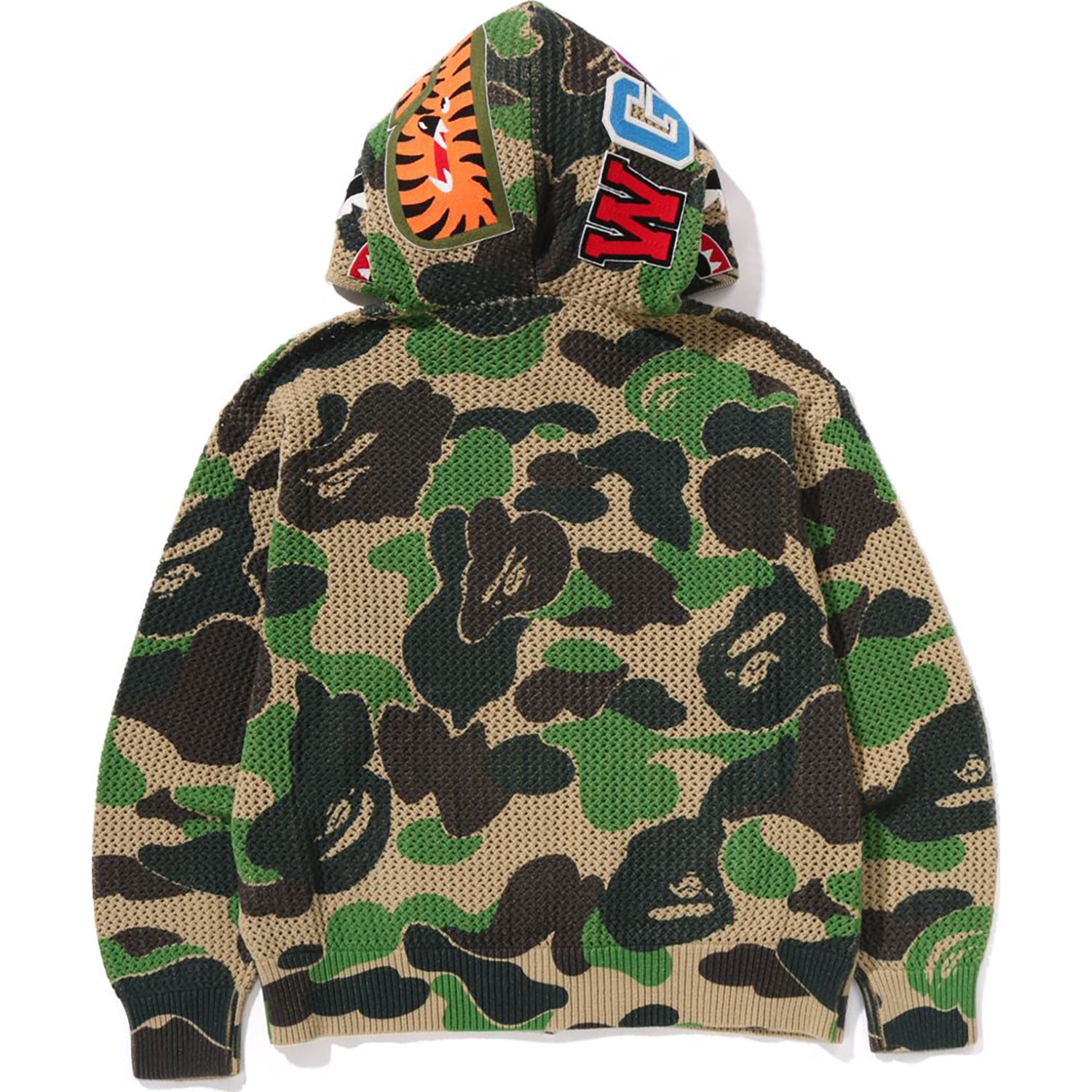 ABC CAMO CROCHET RELAXED FIT SHARK FULL ZIP HOODIE