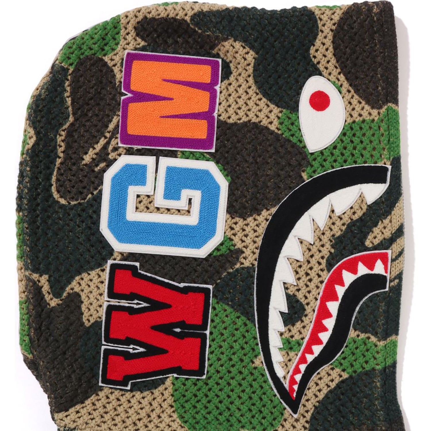 ABC CAMO CROCHET RELAXED FIT SHARK FULL ZIP HOODIE