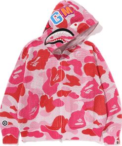 ABC CAMO CROCHET RELAXED FIT SHARK FULL ZIP HOODIE