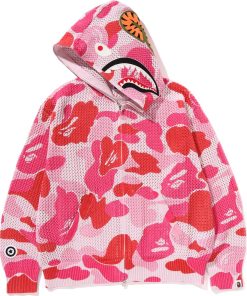 ABC CAMO CROCHET RELAXED FIT SHARK FULL ZIP HOODIE