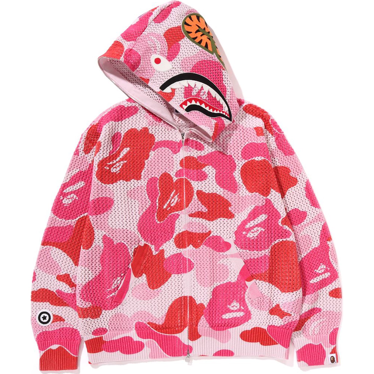 ABC CAMO CROCHET RELAXED FIT SHARK FULL ZIP HOODIE