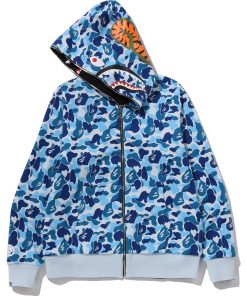 ABC CAMO REVERSIBLE SHARK FULL ZIP HOODIE MENS