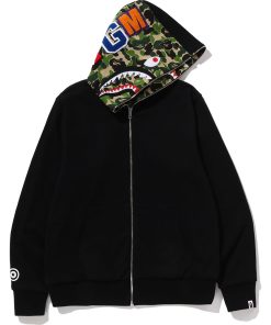 ABC CAMO REVERSIBLE SHARK FULL ZIP HOODIE MENS
