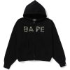 ABC CAMO CRYSTAL LOGO WIDE ZIP HOODIE LADIES