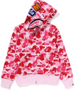 ABC CAMO SHARK FULL ZIP HOODIE LADIES