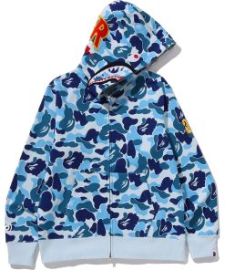 ABC CAMO 2ND SHARK FULL ZIP HOODIE MENS