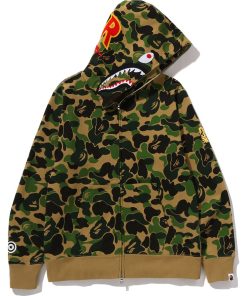 ABC CAMO 2ND SHARK FULL ZIP HOODIE MENS