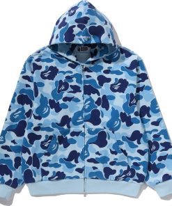 ABC CAMO HEAVY WASH CROPPED FIT ZIP HOODIE MENS