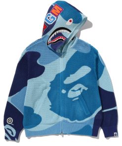 ABC CAMO CROCHET SHARK RELAXED FIT FULL ZIP HOODIE