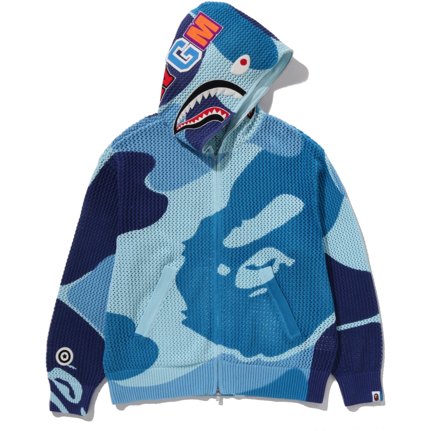 ABC CAMO CROCHET SHARK RELAXED FIT FULL ZIP HOODIE