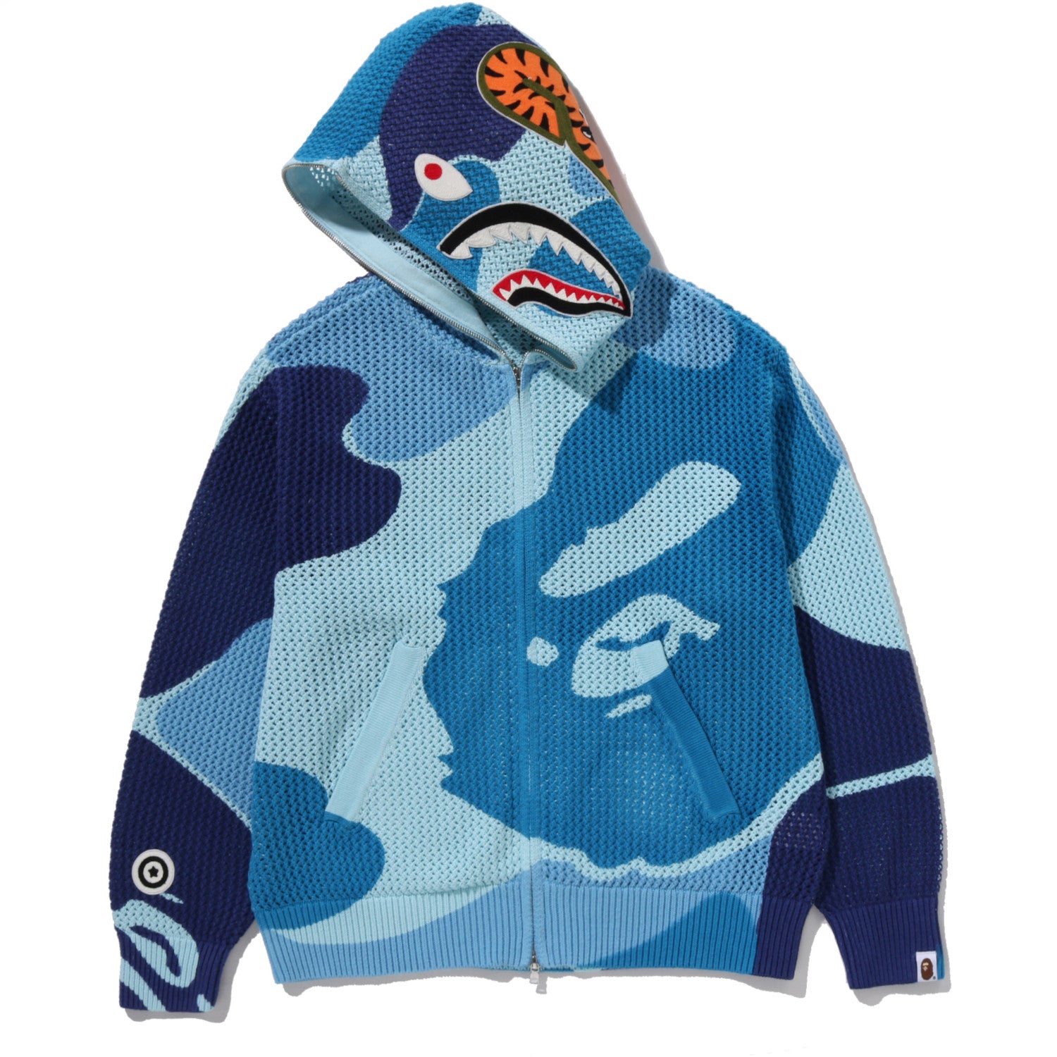 ABC CAMO CROCHET SHARK RELAXED FIT FULL ZIP HOODIE