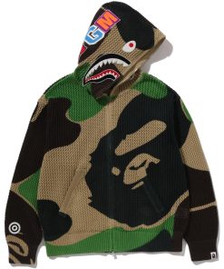 ABC CAMO CROCHET SHARK RELAXED FIT FULL ZIP HOODIE