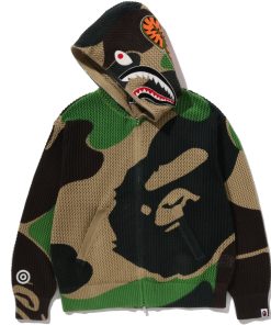 ABC CAMO CROCHET SHARK RELAXED FIT FULL ZIP HOODIE