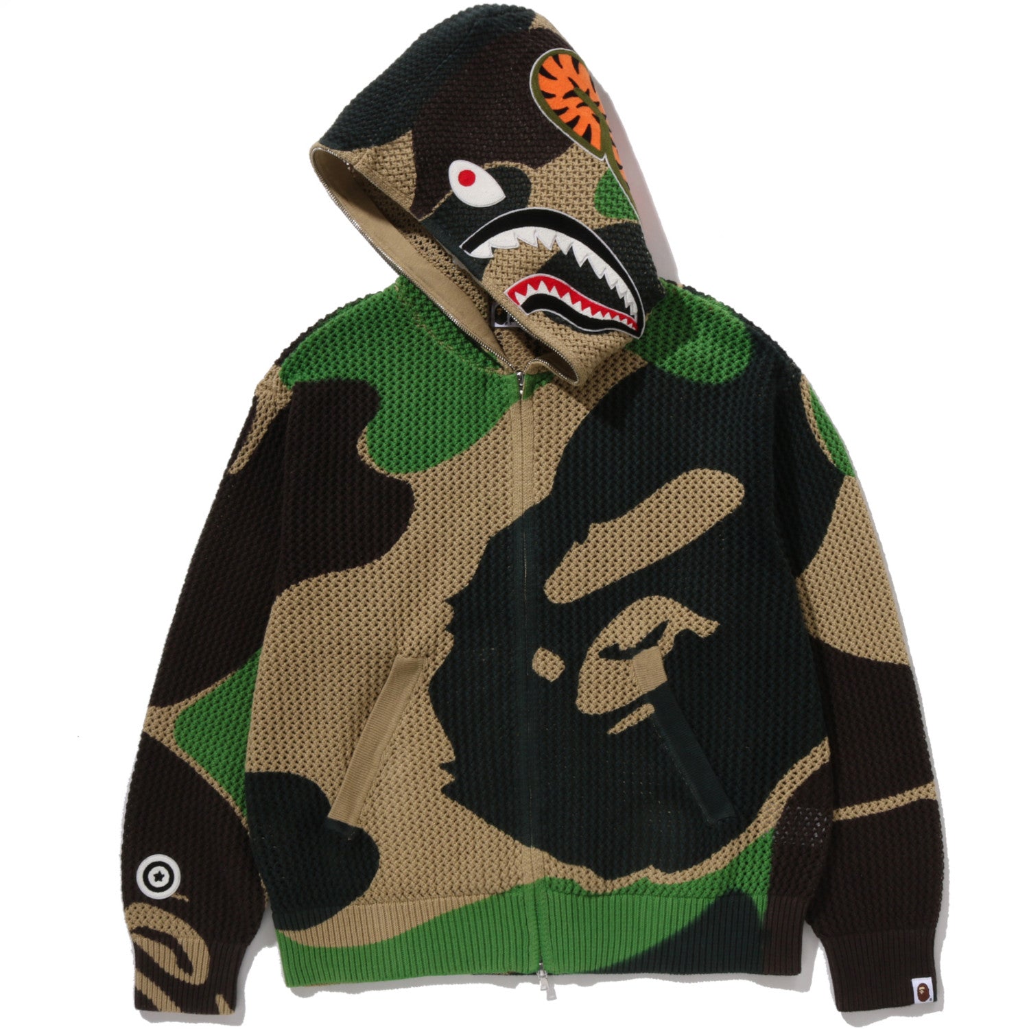 ABC CAMO CROCHET SHARK RELAXED FIT FULL ZIP HOODIE