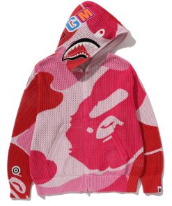 ABC CAMO CROCHET SHARK RELAXED FIT FULL ZIP HOODIE