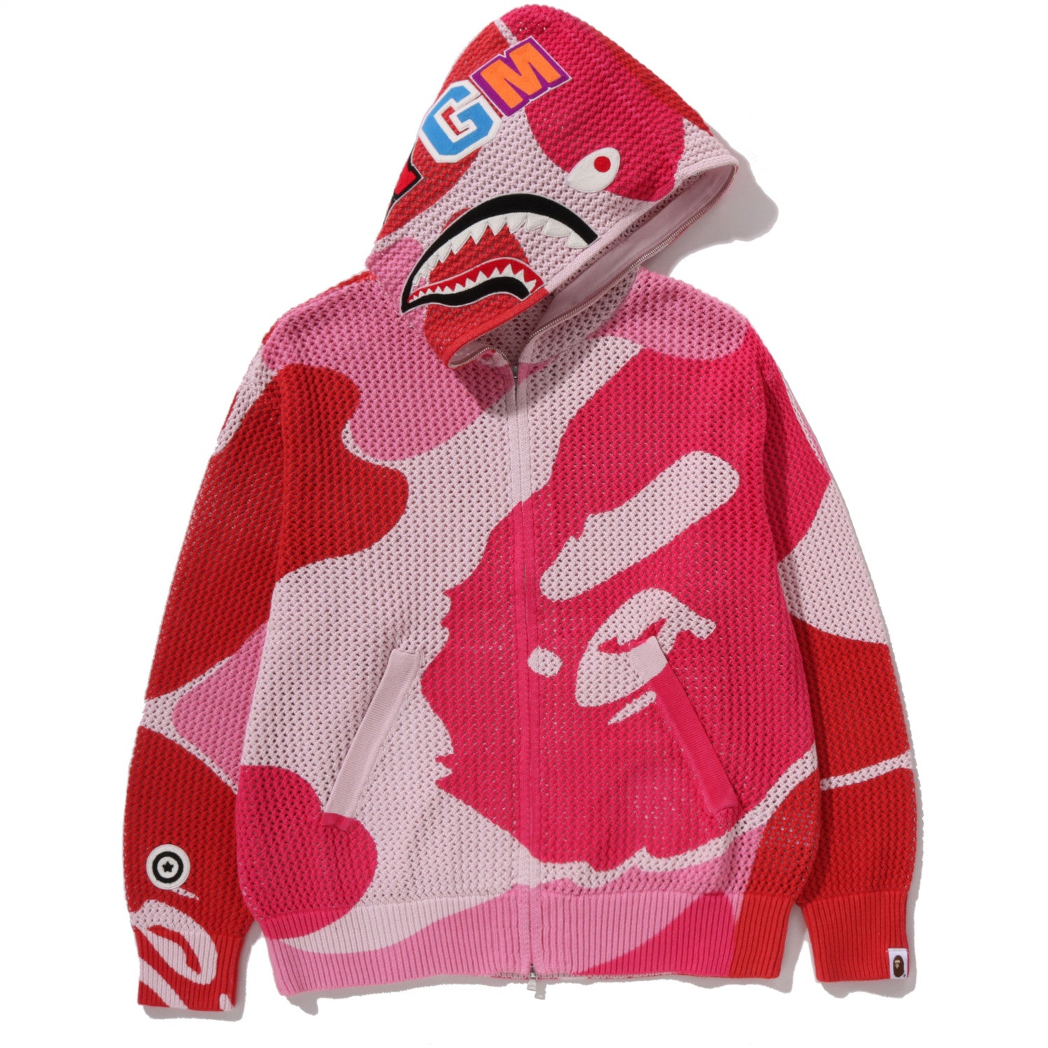 ABC CAMO CROCHET SHARK RELAXED FIT FULL ZIP HOODIE