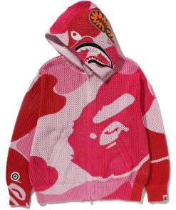 ABC CAMO CROCHET SHARK RELAXED FIT FULL ZIP HOODIE