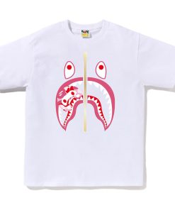 BAPE MENS ABC CAMO MILO SHARK T-SHIRT